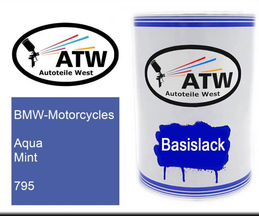 BMW-Motorcycles, Aqua Mint, 795: 500ml Lackdose, von ATW Autoteile West.